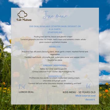 English June menu