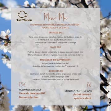 menu du mois de mai