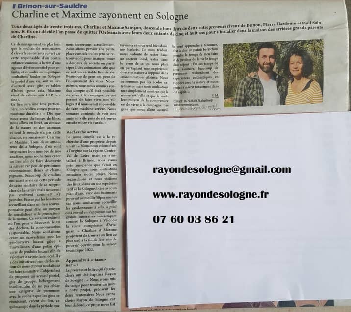 Article du Petit Solognot
