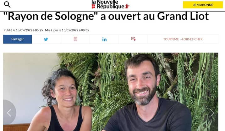 Article de La Nouvelle République, mai 2022