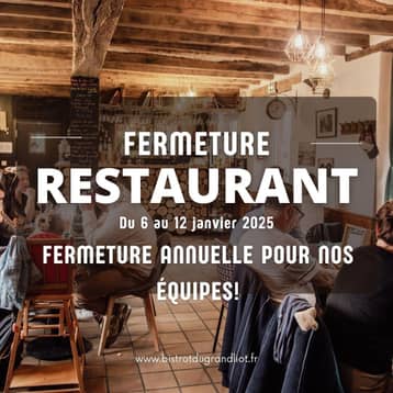 Affiche de fermeture du restaurant