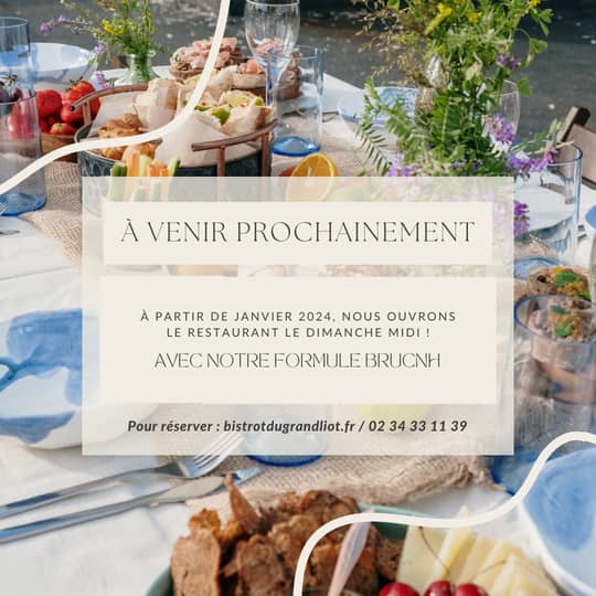 Affiche du brunch du dimanche au Bistrot du Grand Liot