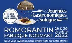 Bannière d'invitation au salon de la gastronomie à Romorantin