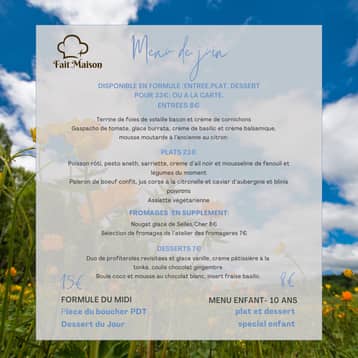 Menu de juin du Bistrot du Grand Liot