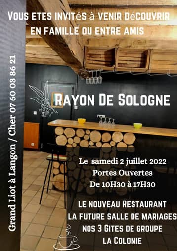 Affiche des portes ouvertes du domaine, le 2 juillet 2022