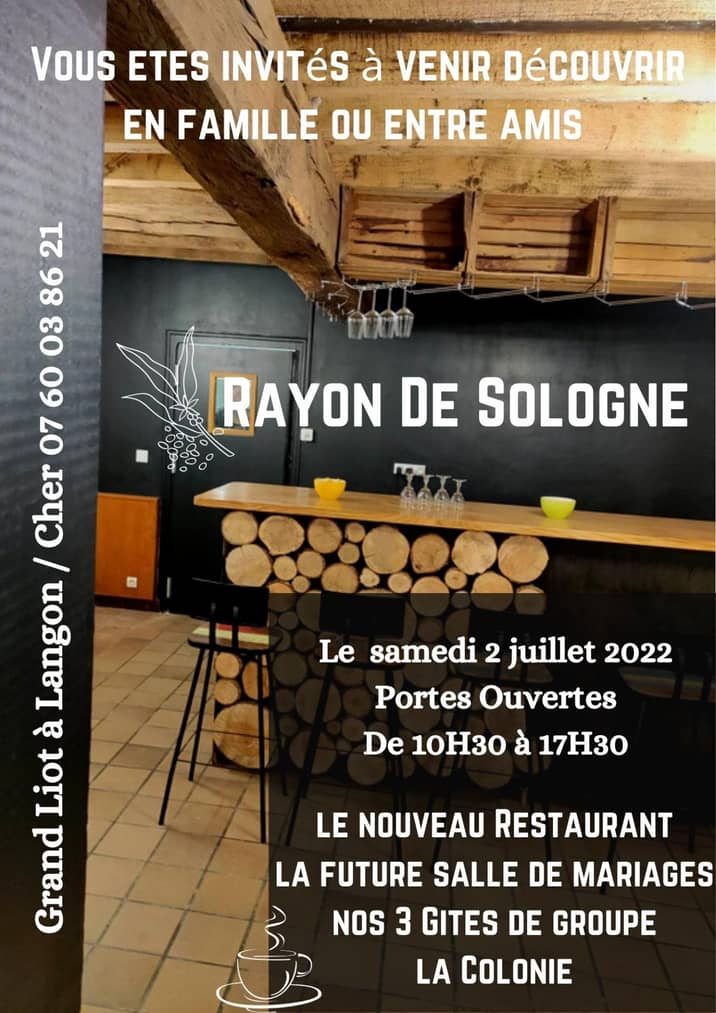 Affiche des portes ouvertes du domaine, le 2 juillet 2022