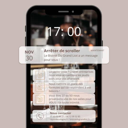 Visuel de l'annonce du Bistrot du Grand Liot aux entreprises