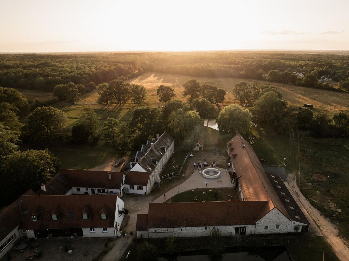 Vue aérienne du domaine Rayon de Sologne